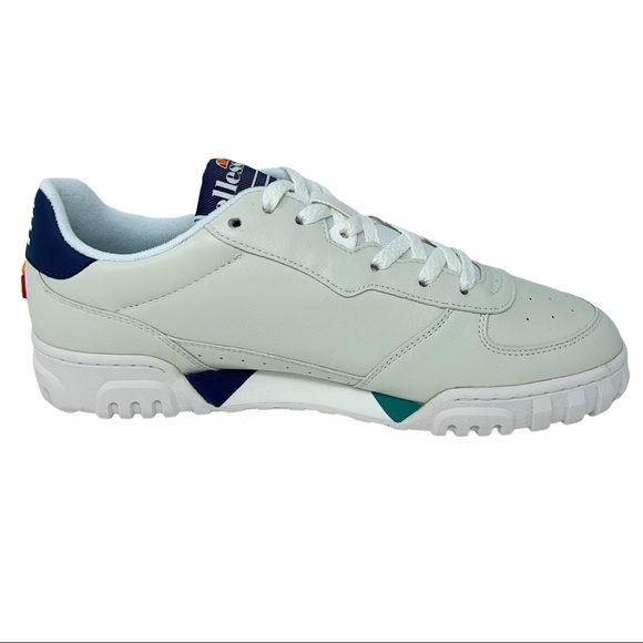 Ellesse Men’s Tanker LO LTHR AF Off White Athletic Sneakers Lace Up Shoes New - Picture 4 of 14